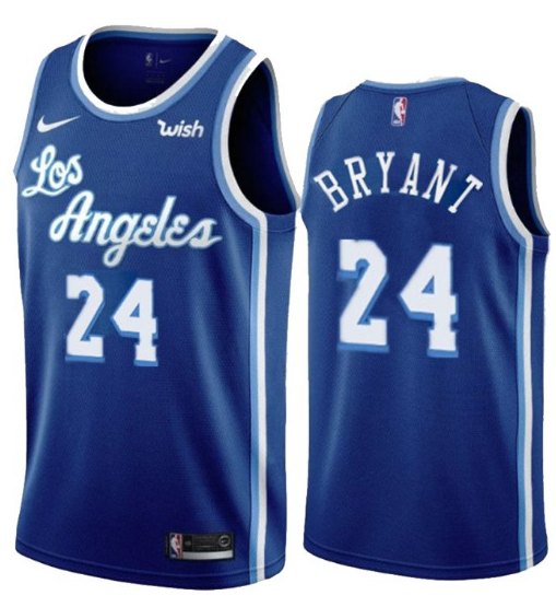 Men's Blue Los Angeles Lakers Customized Classic Edition Swingman Stitched Jersey